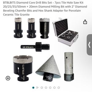 7 piece Diamond bit set